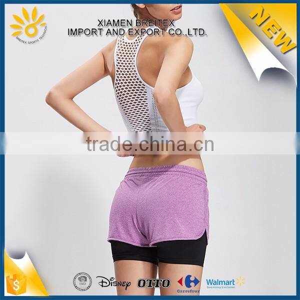 China manufacturer fitness running ladies mesh tank tops
