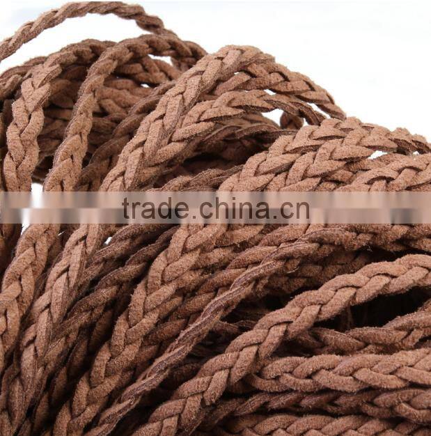 Manufacturers selling wholesale DIY accessories Korea velvet three shares braided imitation leather rope / collar / item rope