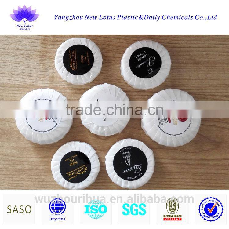 hotel soap wrapped with stencil paper pleat soap