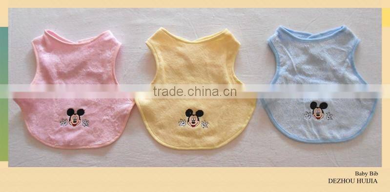 Hot sale cotton custom print terry new products baby bib