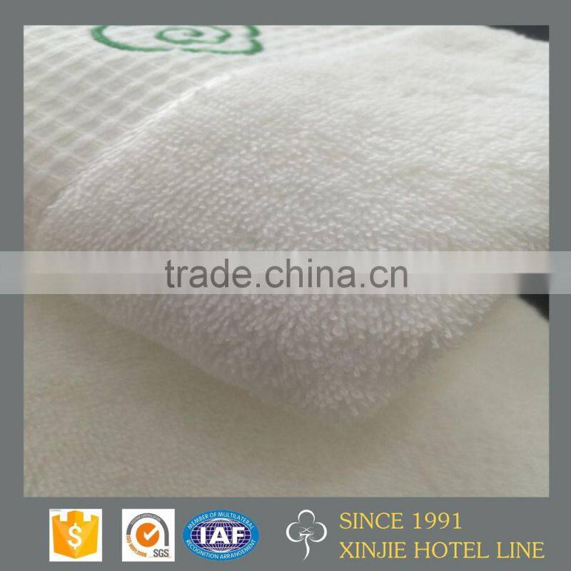 Luxury combed white Dobby towels with customized logo