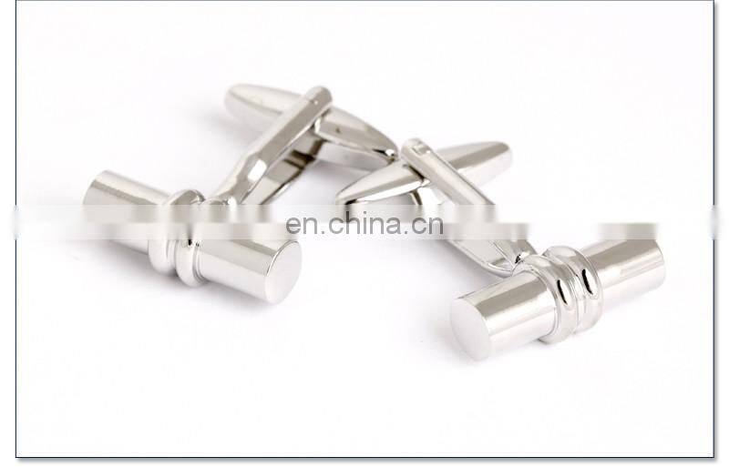 Simple Silver Cylinder Men Shirt Cufflinks