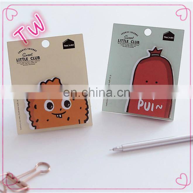 Fashion Customized promotional office supplies stationery cartoon design letter shaped sticky notes from china import