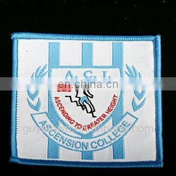 custom uniform logo woven badge for school