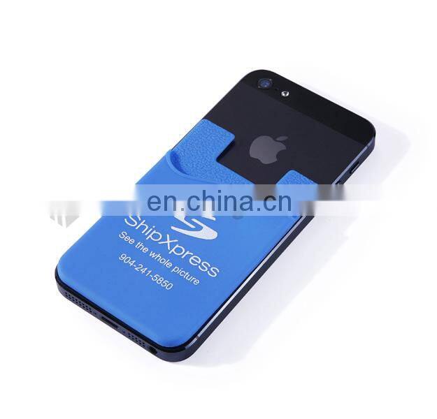 Promotional Mobile Phone Case Pocket Soft Silicone Cell Phone Wallet Card Holder Wallet