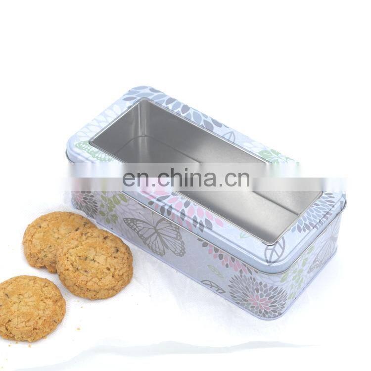 Hot clear lid tin can packing danish butter cookies wholesale