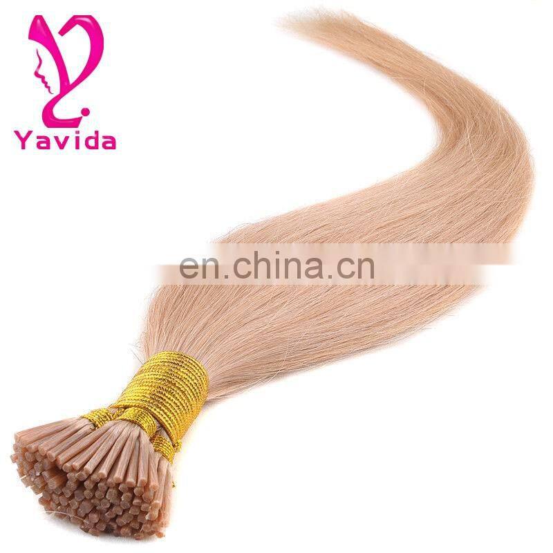 High quality Perfect blonde euro i tip human hair remy hair extensions wholesale hair