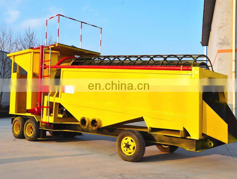 SINOLINKING Mini Portable Gold Sluice Box with Mobile Trommel Screen