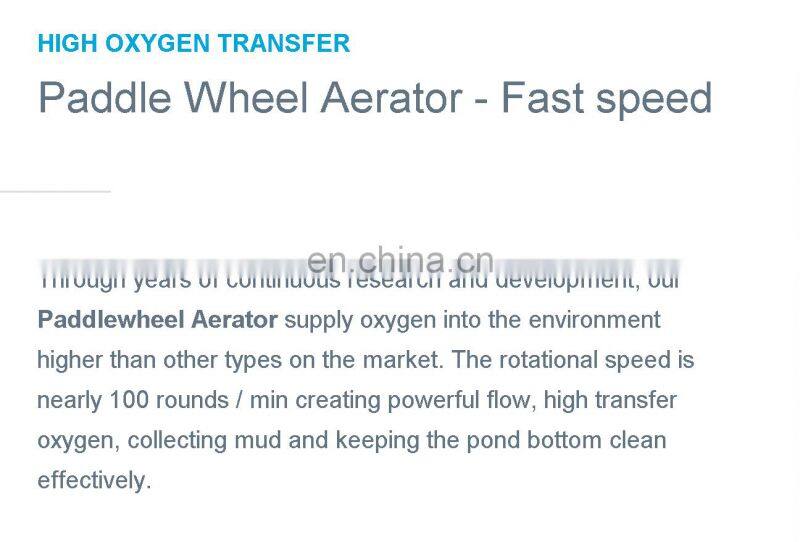 ECO Shrimp/fish farm Use and/ impellers paddle wheel aerator