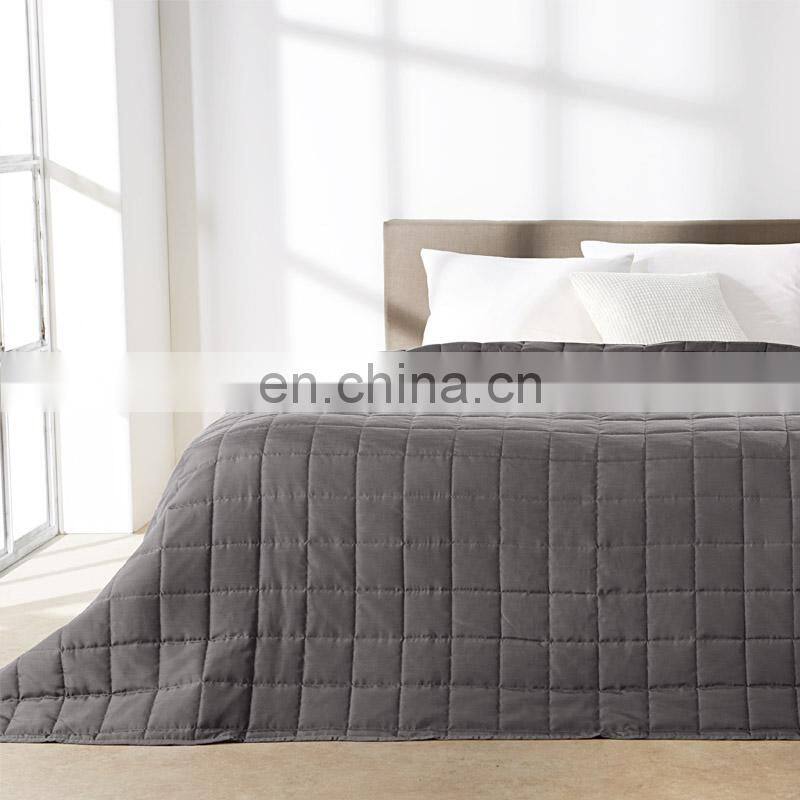 100% polyester peach skin fabric factory direct sell fitted Quilted Bedspreads