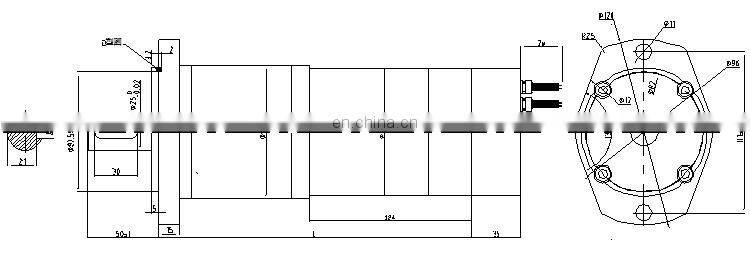 24v 150w High quality High Torque DC Planetary Reduction Gear electric motor for cleaning machine EMM507E