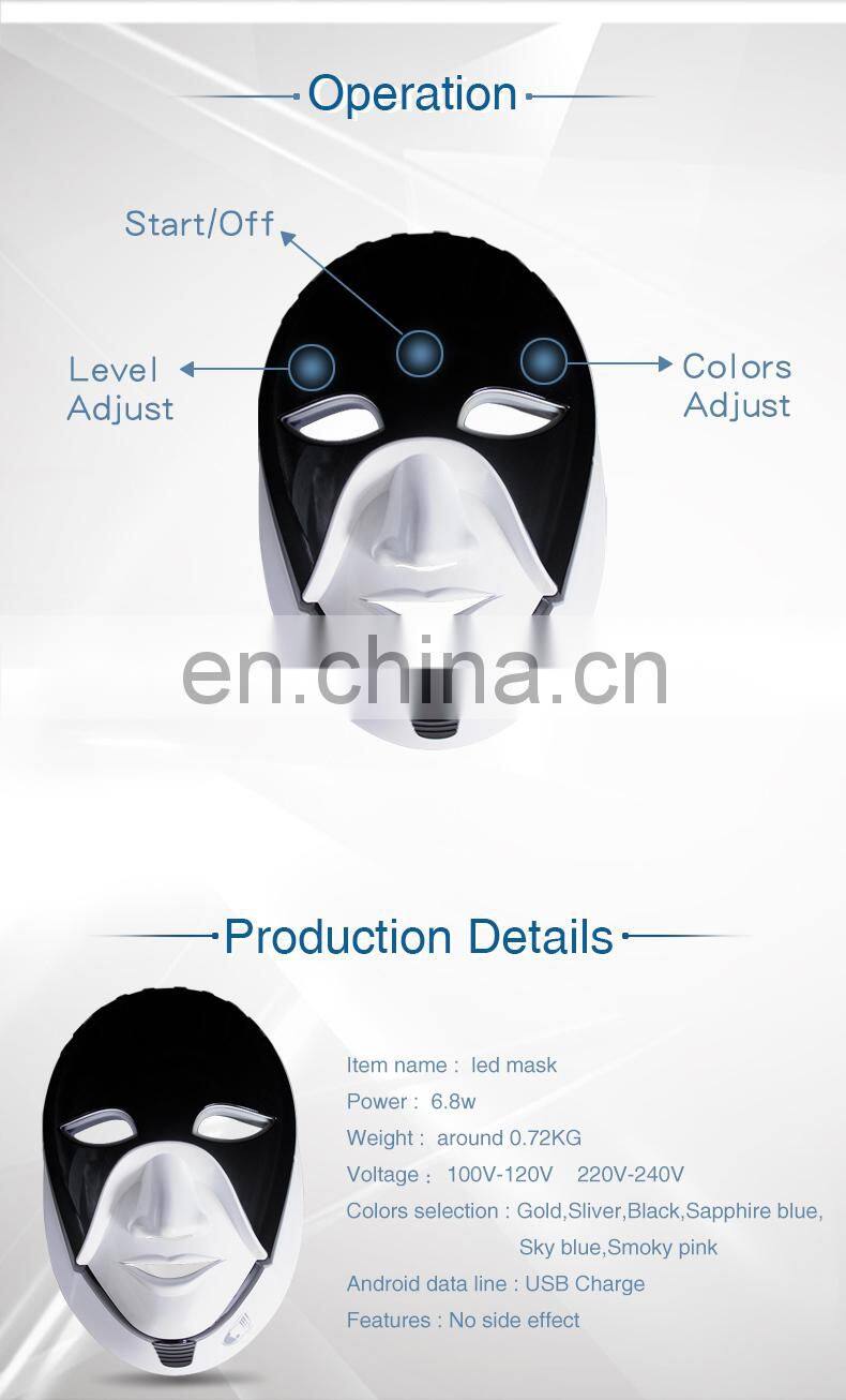 newest 7 colors facial mask with LED light Beauty Anti Aging Device