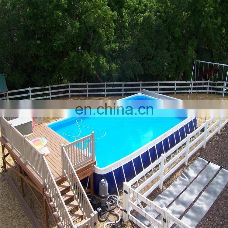 Hot sale large Inflatable metal frame swimming pool PVC, Commercial Large inflatable stents metal swimming pool for backyard