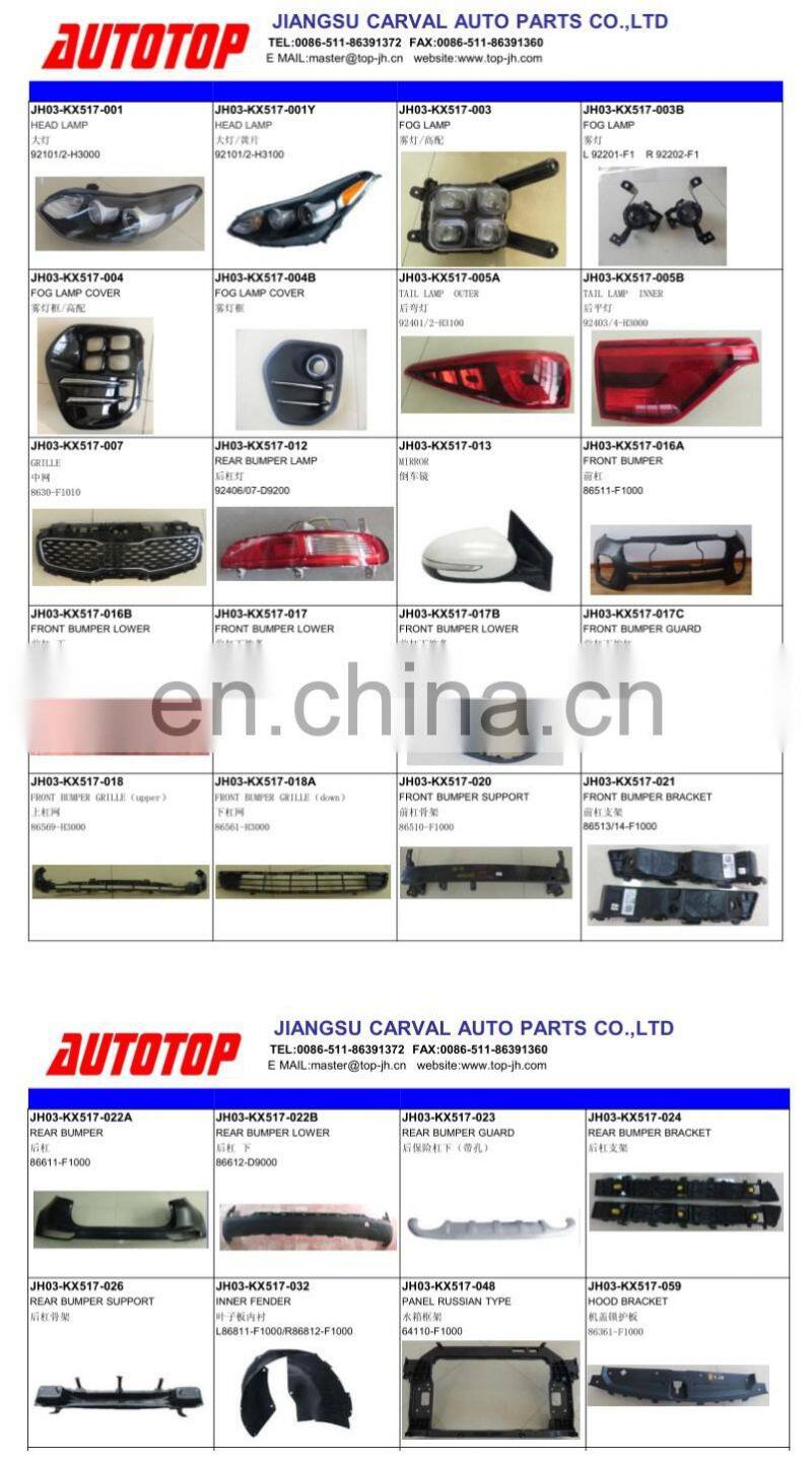 CARVAL/JH/AUTOTOP JH03-KX517-018 OEM 86591-H3000 FRONT BUMPER GRILLE UPPER  FOR  KX5-SPORTAGE 2017