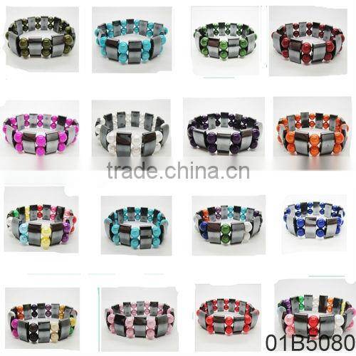 01B5003-2/new products for 2013/hematite spacer bracelet jewelry/hematite bangle/magnetic hematite health bracelets
