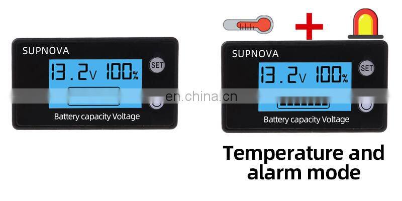 Battery Capacity Indicator tester DC 8V-100V Lead Acid Lithium LiFePO4 Car Motorcycle Voltmeter Voltage Gauge 12V 24V 48V 72V