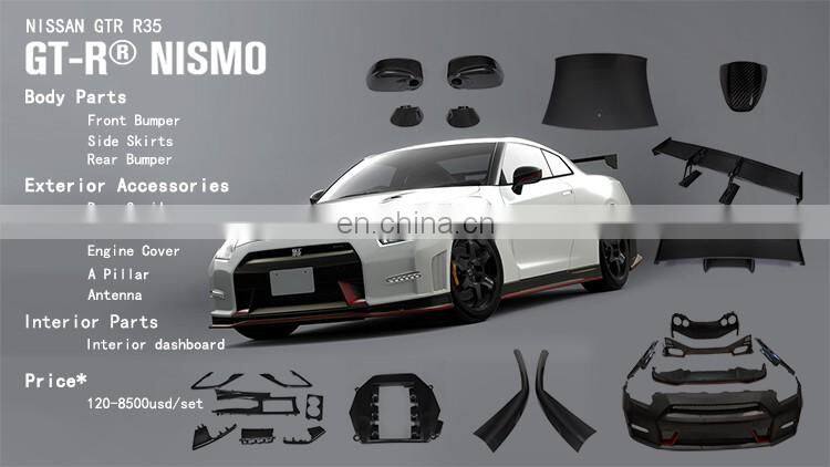 Carbon Fibre GTR Car Side Skirts for NISSAN GT-R R35 Coupe 2-Door 09-15