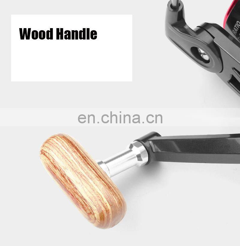 Amazon Hot Sale 12BB Wood Handle Carp Fishing Tackle Wholesale Spinning Fishing Surf Casting Reel