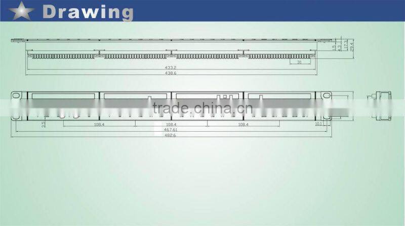 22-26 AWG Solid Wire 19 inch 24 port Patch Panel