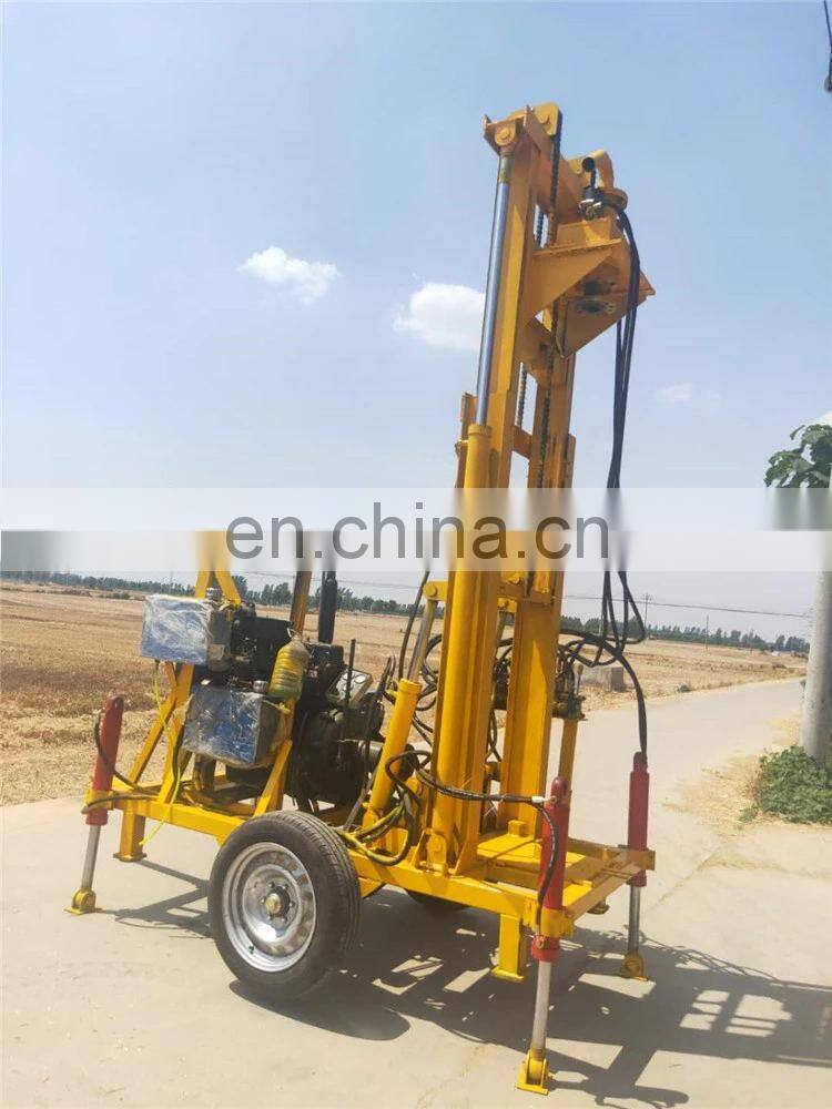 portable hydraulic water well drilling machine / 44KW engine power water well drilling rig