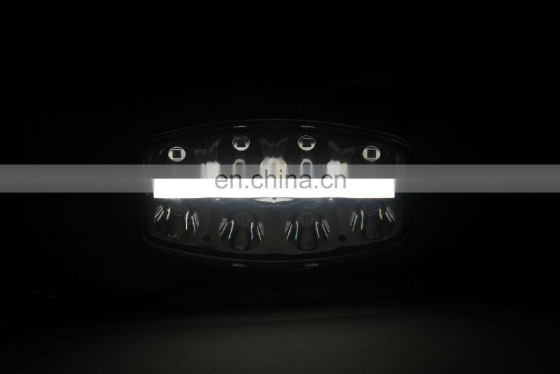 Lantsun 6459 64w Jumbo light OVAL straight neon position light LED Drive Work Light cars Aluminum 6500k 6500LM IP68