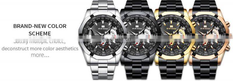 VA VA VOOM 238 New hot sale Quartz watch for men Stainless Steel Luxury Men Watch