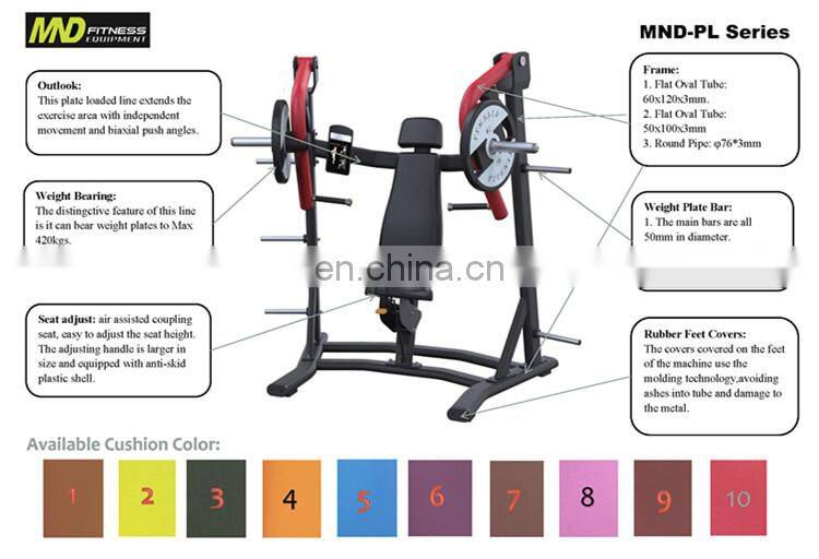 Sport Equipment Heavy Duty Free Weight Hip Thrust Plate Loaded Commercial Gym Equipment Glute Drive Machine