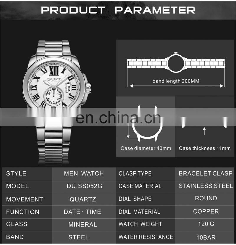 Stainless Steel Band Watch Factory OEM Wristwatches Hot Selling Luxury Mens Watch