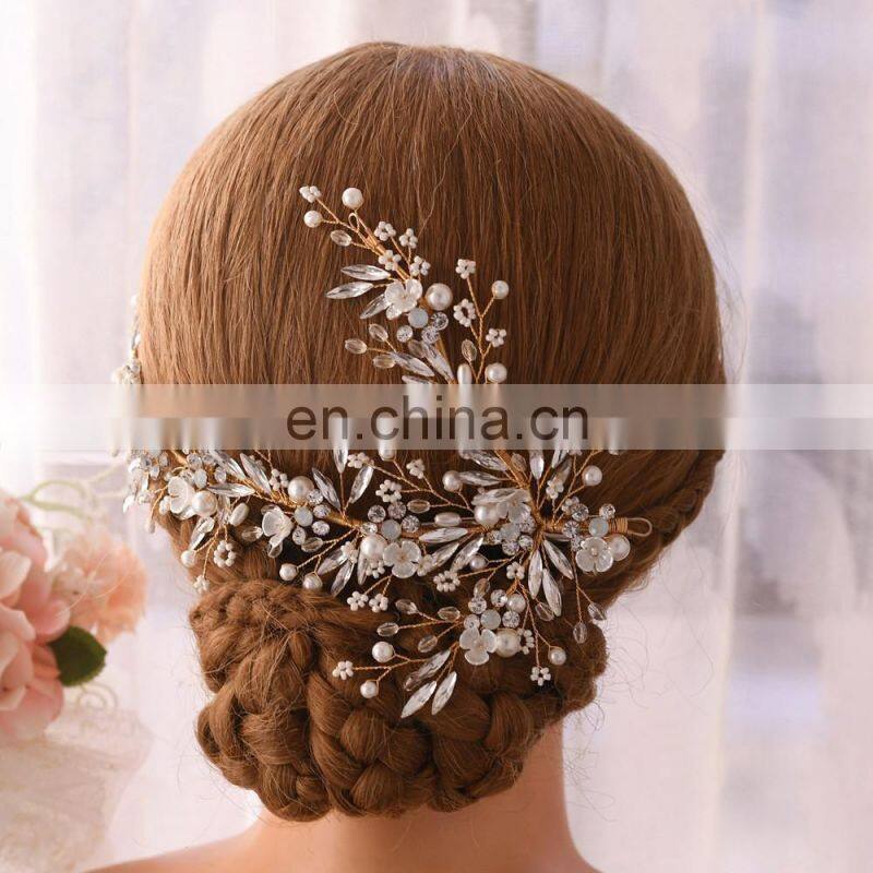 Silver Gold Bride Headwear Rhinestone Hair Jewelry for Women Tiaras Luxury Crystal Wedding Crown Diamond Bridal Headwear