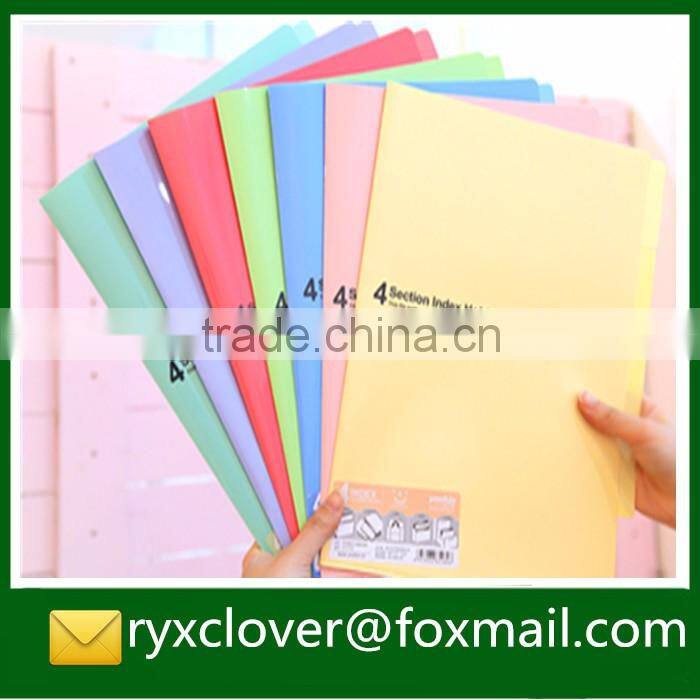Promotional advertising gifts PP plastic A4 size L shape folder