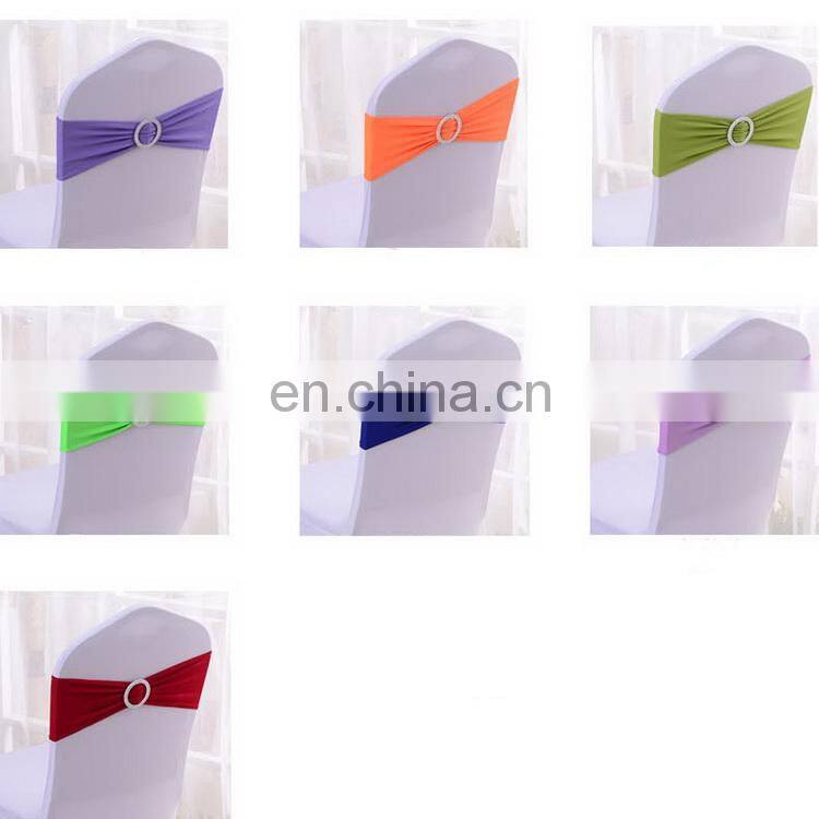 Ready Stock 24 Colors Spandex Wedding Chair Sashes With Buckle Slider