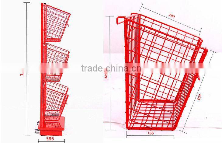 Rolling library newspaper rack