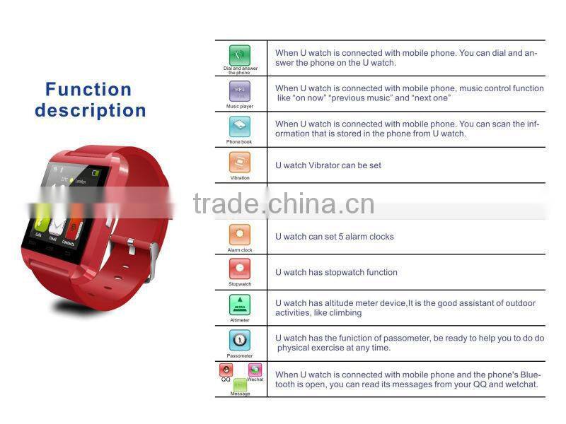 2014 newest smart bluetooth watch for android phone