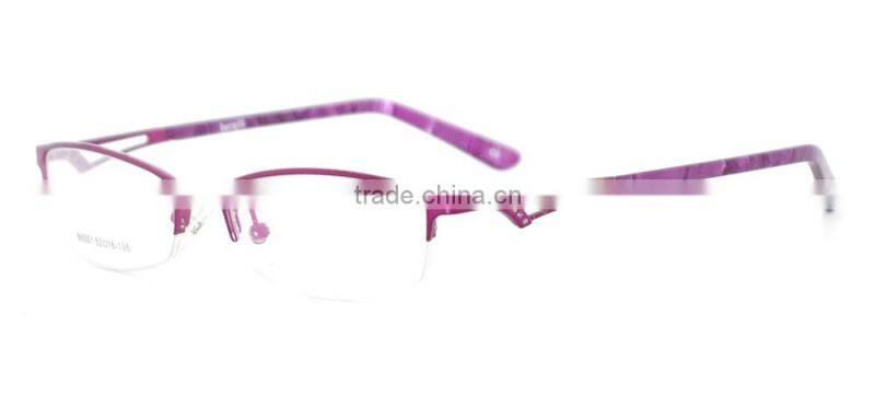 Half-rim china wholesale new model optical eyeglasses frame