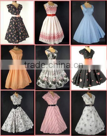 40's Pin up Retro Style Women Swing Dress