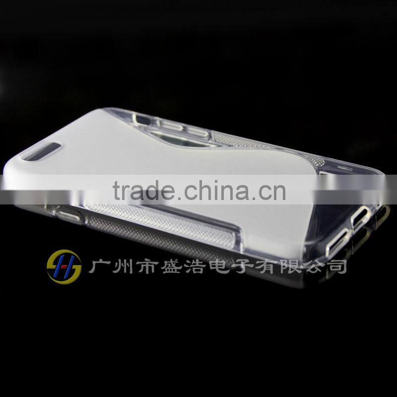 S wave design jelly soft skin TPU cellphone case cover shell for Apple for iphone 6 4.7