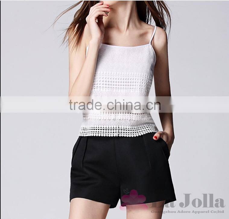 2016 Summer Fashion Lady False Lace macrame Ladies Camisole 150