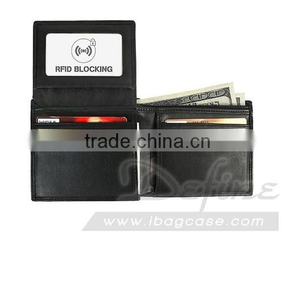 RFID Blocking Wallet New Black Leather Men's Wallet