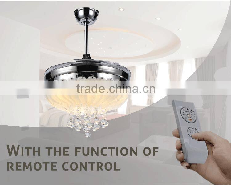 Handmade Crystal Lamp Shade Ceiling Fan