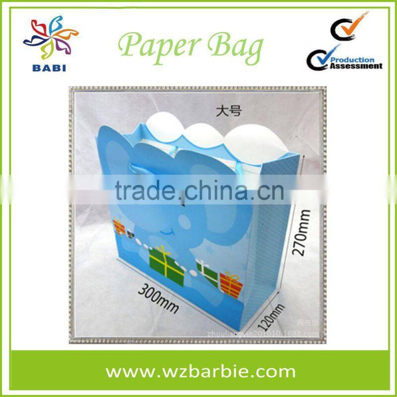 Lovely Animal Recycable Paper Shopping Bag With Handle