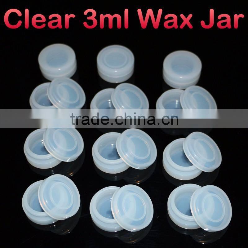 Food grade clear silicon oil jars 3ml silicone bho container non-stick silicone essential oil container