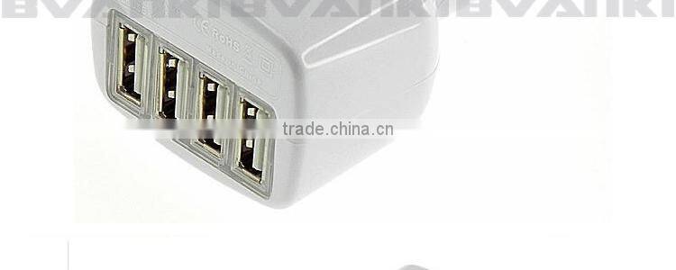 CE,ROHS,FCC Approved 4 port usb car charger,ODM/OEM quick deliver power sockets mobile accessories