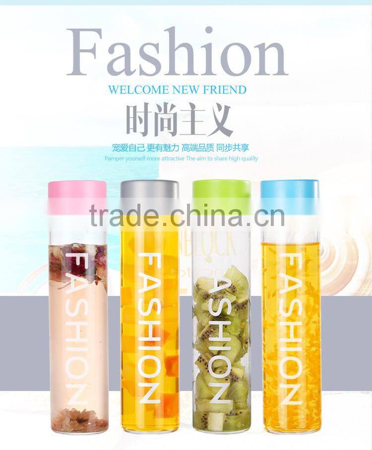 Glass made Fahion water bottle with bag