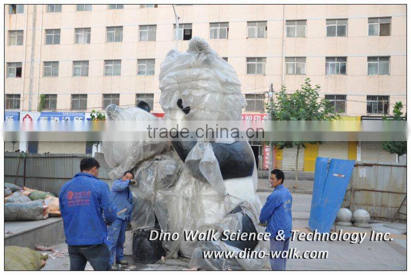 High simulation fiberglass panda for commercial center