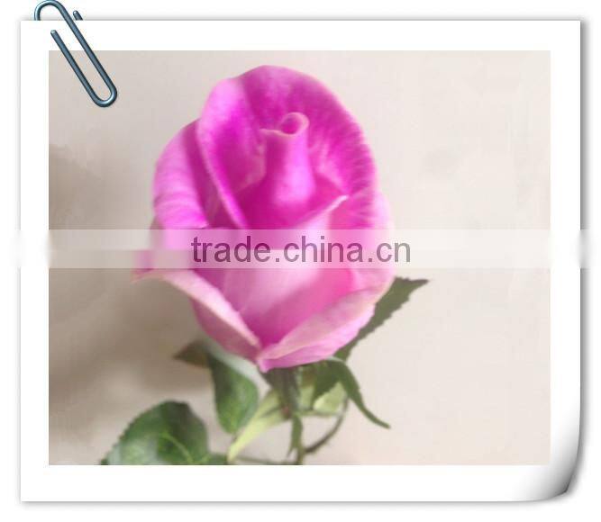 2015 latest PU material artificial blue rose flower bud