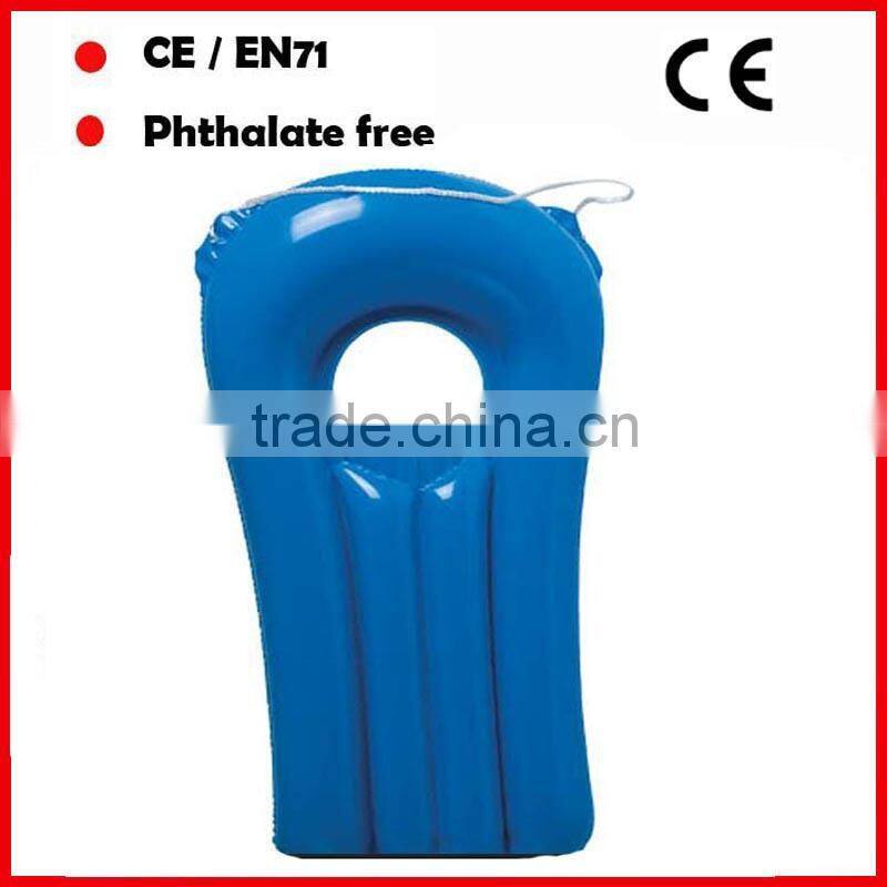 PVC adults pool floats inflatable surfing board with printing mobile phone water mattress