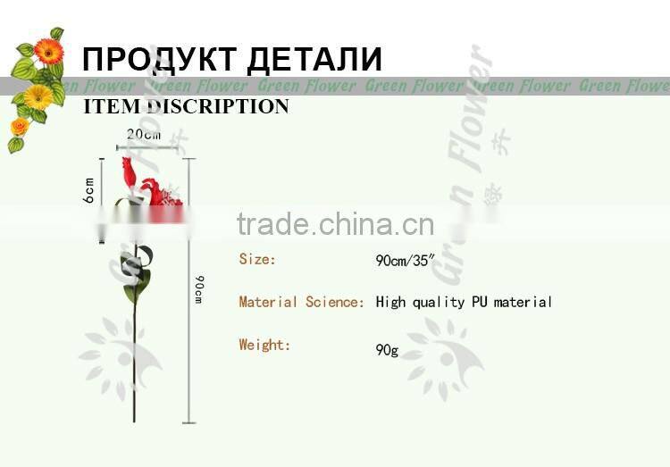 2016 Wholesale Multicolor Latex Artificial PU Flowers Lily Real Touch Bouquet Wedding Bridal Decor Display Flower