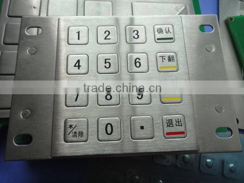 Hot sale 16 keys 4x4 layout acccess door metal keypad