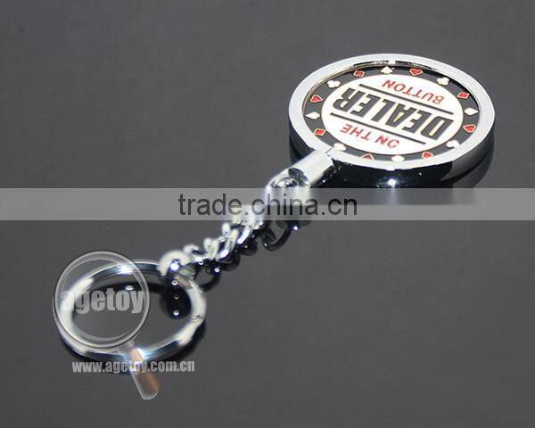 High Quality Zinc Alloy Metal Casino Chips Custom Engraved Enamel Personalized Poker Chip Keyring