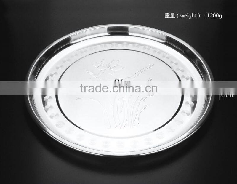 stainless steel cheap salad dinner plates made in china 2015 hot new product